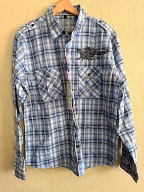 VERCHO men’s large long sleeve button up, nwt